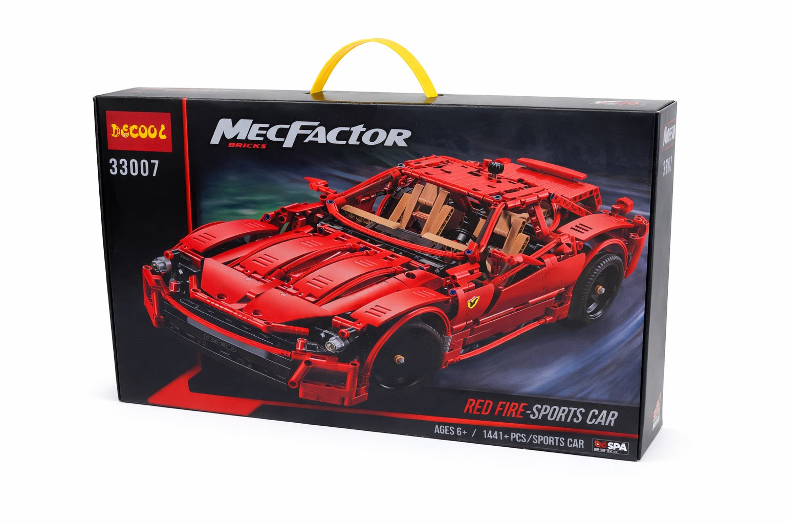 MecFactor „Red Fire“ – ryškus sportinio automobilio konstruktorius smalsiems vaikams (1441 det.)