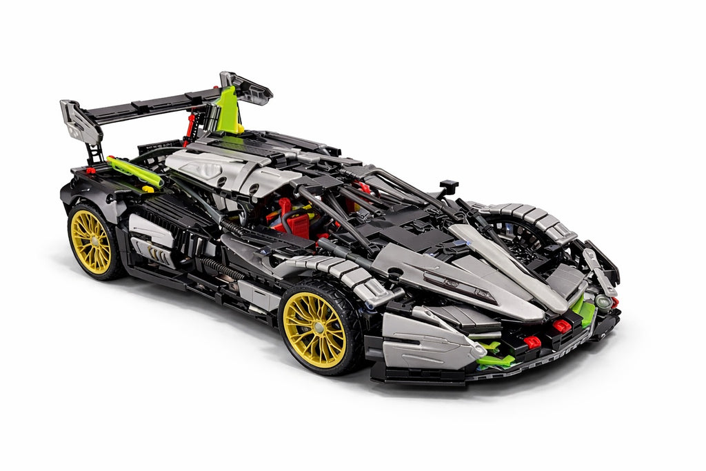 Didelis sportinis automobilis – konstruktorius vaikams (1314 detalės)