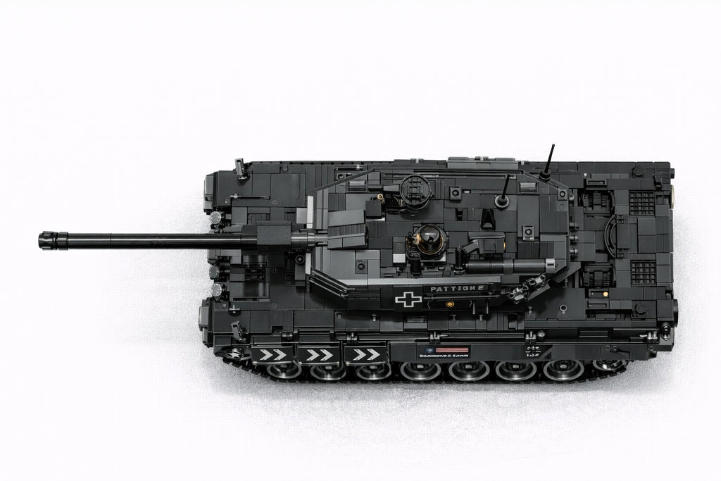 Leopard 2 pagrindinis kovos tankas – premium konstruktorius (1747 detalės)