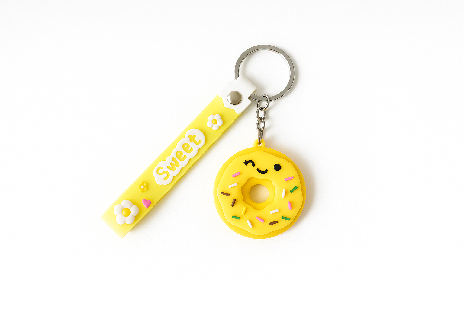 Geltonas raktų pakabukas „Sweet spurgytė“