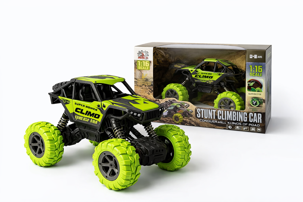 Nuotoliniu pultu valdoma mašina - Stunt Climbing Car - žalia