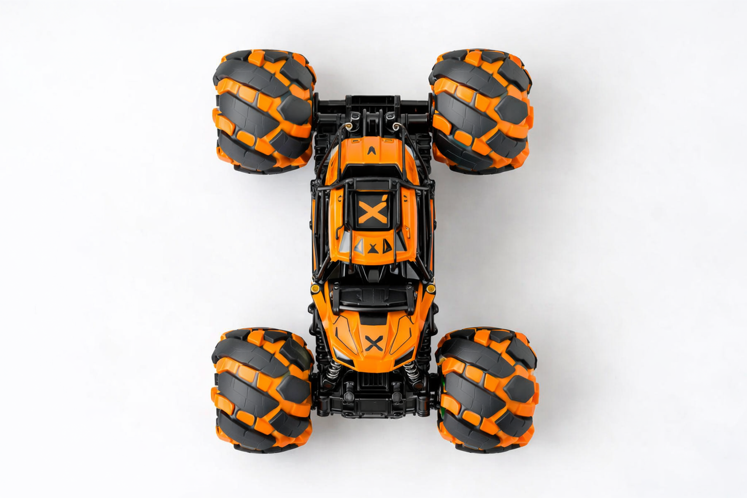 Nuotoliniu būdu valdomas visureigis „Stunt Climbing Car“ – oranžinis