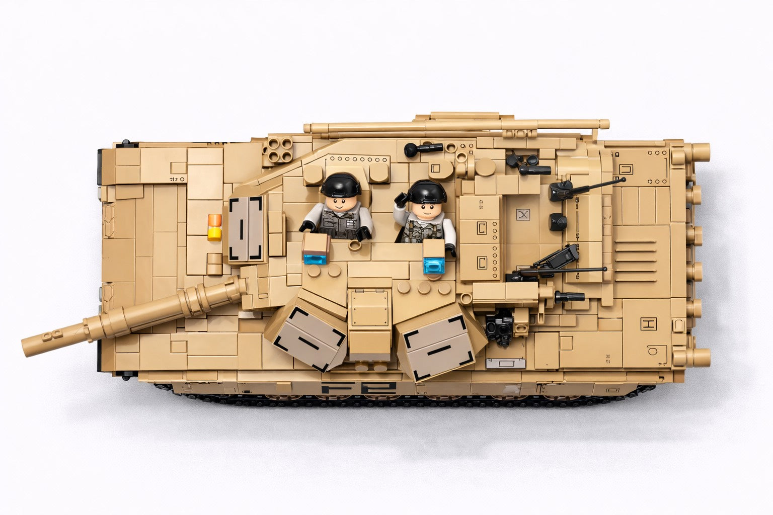 M1A2 Abrams karinės technikos konstruktorius – 1096 detalės