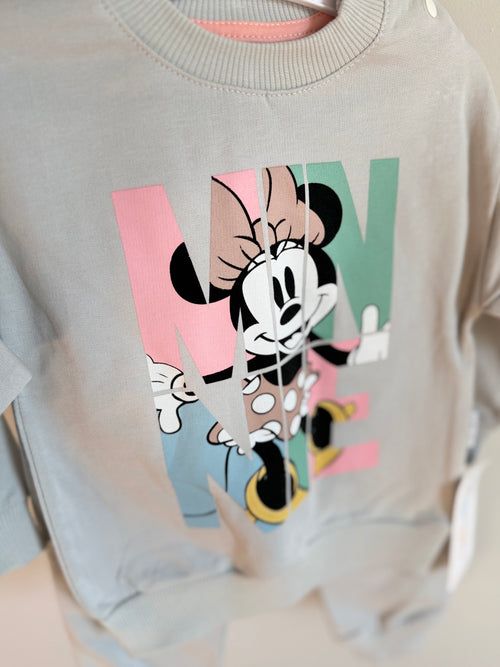 Unisex vaikiškas laisvalaikio komplektukas su Minnie – šviesiai pilkos spalvos